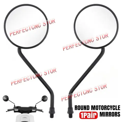 Motorcycle Rearview Mirrors Black M10 Mirrors Set for Honda NX 650 Dominator / XL 600 R / Transalp / MTX 50 Rear View Mirror