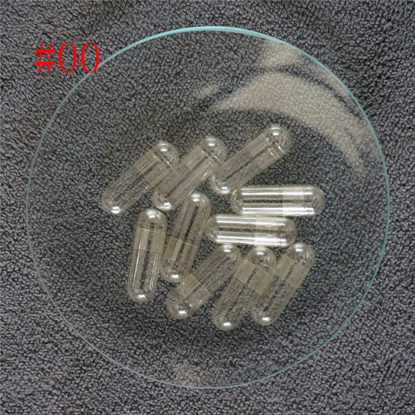 00# Lengthen 1000/5000pcs Refillable Hard Gelatin Empty Capsules Cosmetic Hollow Gelatin Capsules Joined or Separated Capsules