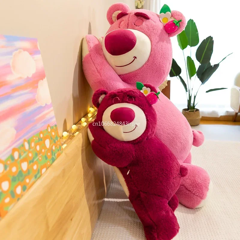 100cm Super Big Size Disney Lotso Doll Plushies Pillow Home Decoration Cute Anime Plush Stuffed Doll Children's Birthday Gift