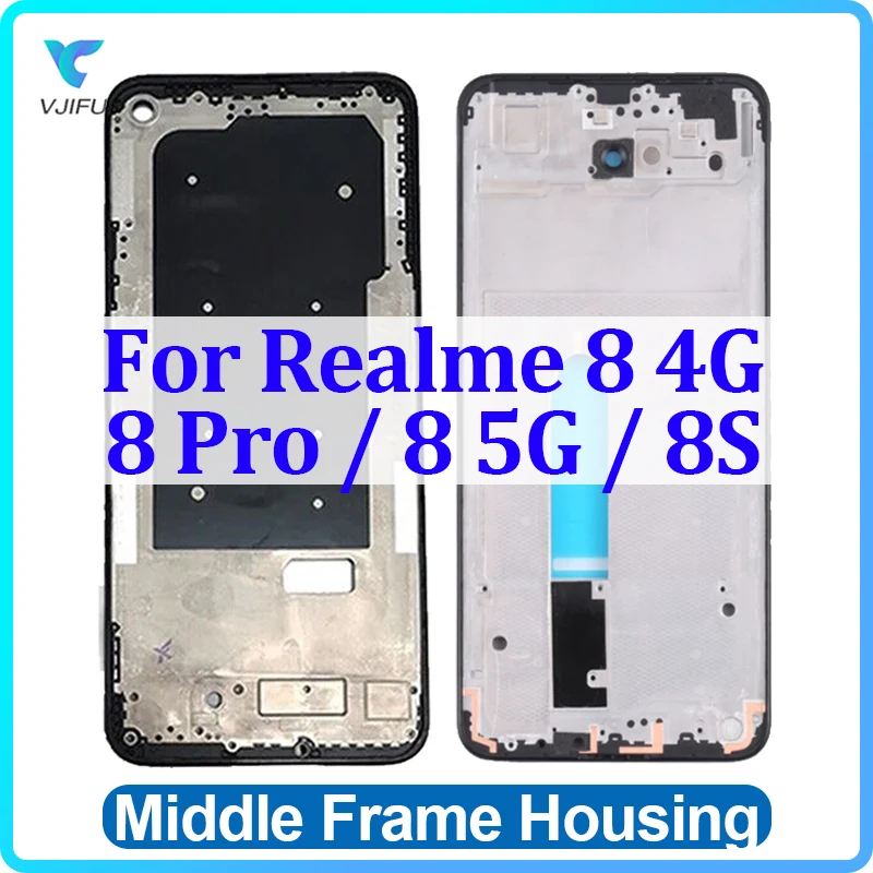 Middle Frame For OPPO Realme 8 Pro 8S RMX3081 RMX3085 Housing For Realme 7i Global  Frame Bezel Housing Cover Phone Replacement