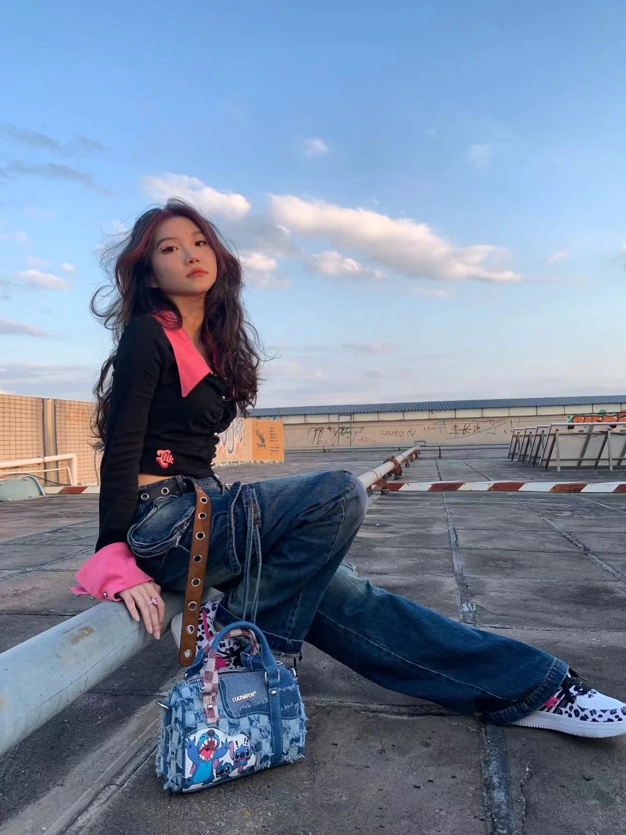 غرزة وسادة حقيبة المرأة 2024 حقيبة كتف واسعة لطيف الدنيم محفظة Kawaii Crossbody هدية الشحن السريع #2