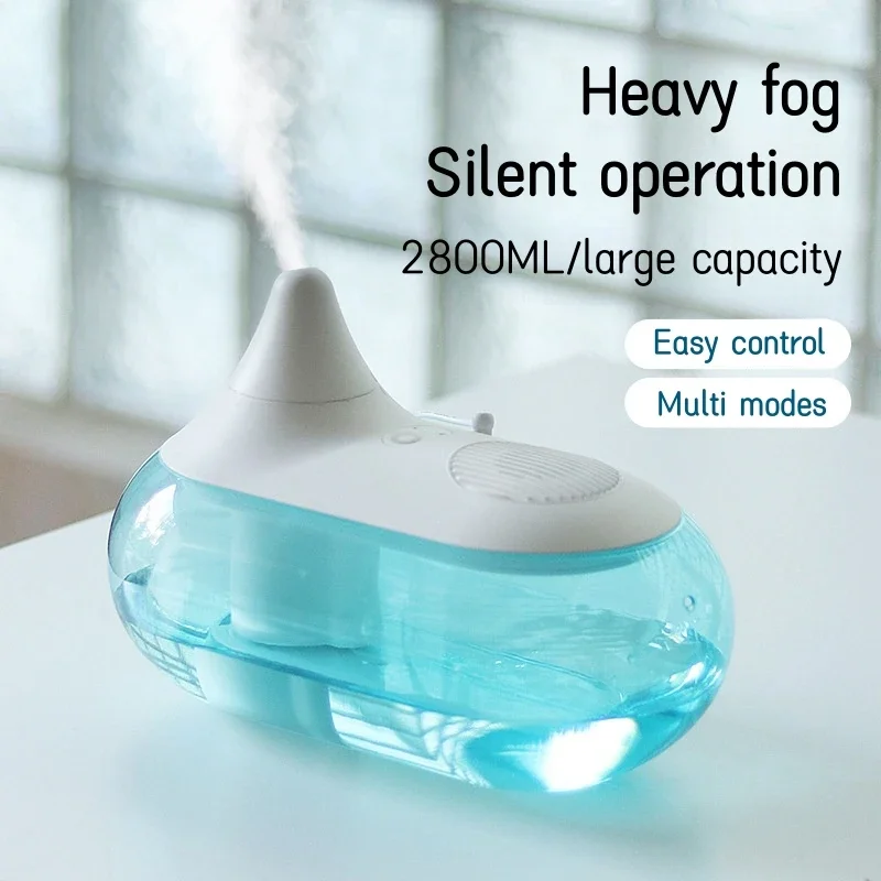 

2800ML Large Capacity Air Humidifier Ultrasonic Mist Maker Fogger Home Office Desktop Aromatherapy Air Fresher Heavy Fog Sprayer