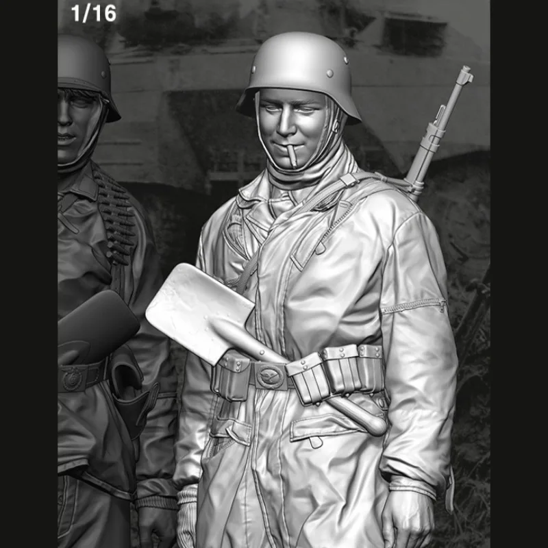 

1/16 Scale Die Cast Resin Model Figure Assembling Kit Fallschirmjager History Miniature GK Diorama Unassembled and Unpainted