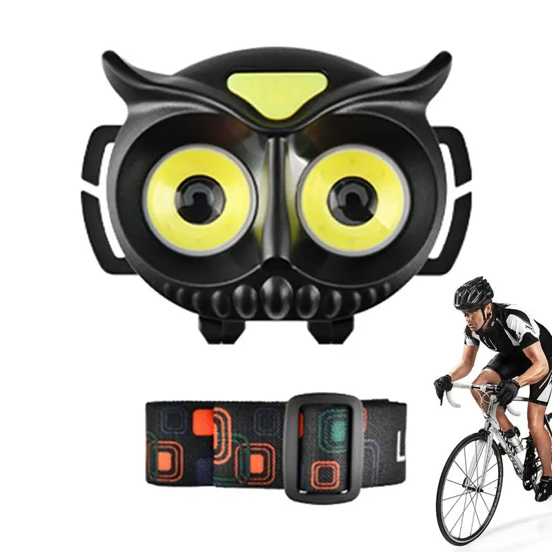 

Головной фонарь для кемпинга, головной фонарик на батарейках, уличный игрушечный Головной фонарь, фонарик, легкий мультяшный фонарь с совой для походов