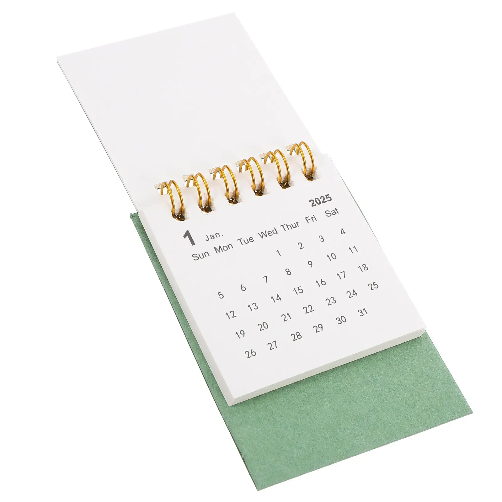

Small Desk Daily Calendar Desktop Decorative Standing Display Green Ornament Creative