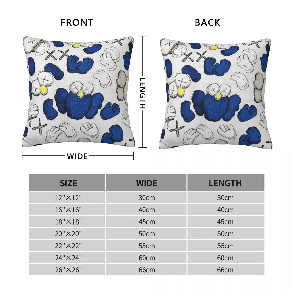 Grey Clap Hands Pillowcase Polyester Linen Velvet Pattern Zip Decor Home Cushion Cover 18