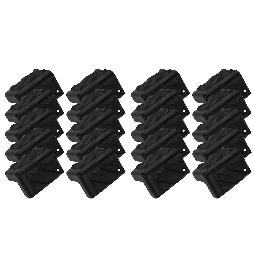 

20Pcs Stage Speaker Corner Protectors Versatile Plastic Cover for Multiple Devices Protection Black Corner Guards
