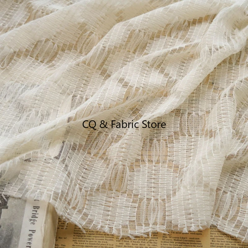 

Exquisite Embroidery Mesh Fabric for Clothing Cocktail Dresses and Cake Skirts with Elasticity and Decorative Elements By Meter