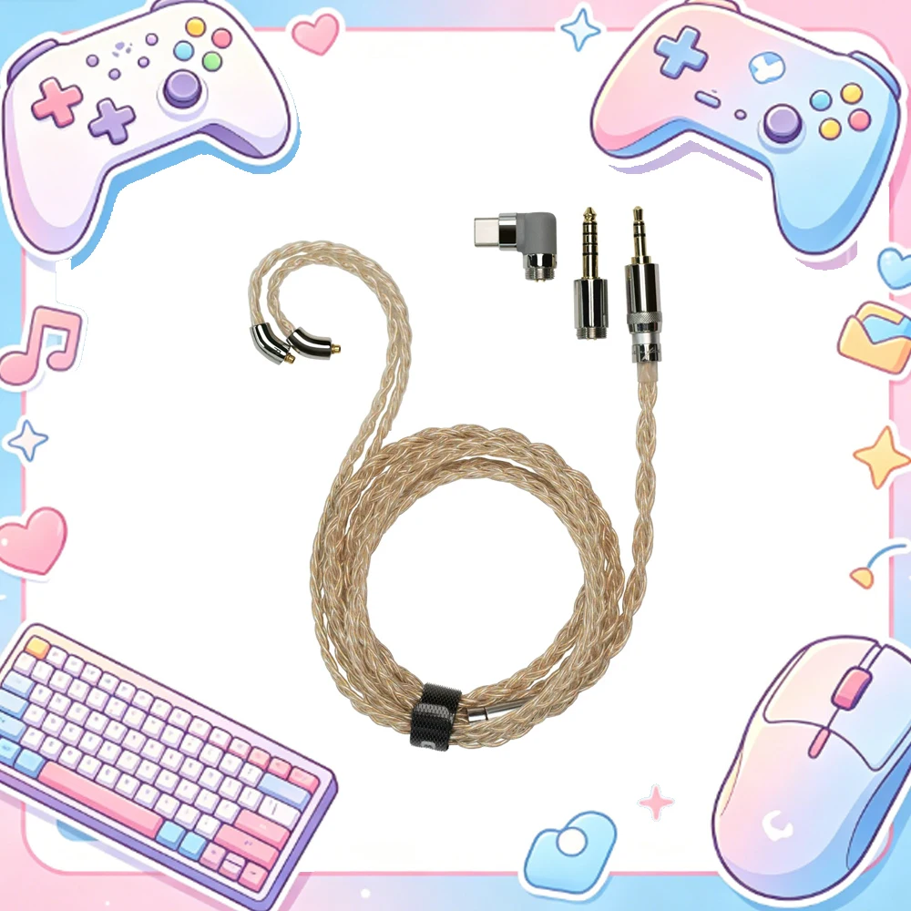 New Fiio LC-RE Pro 2025 Gold Silver Copper Hybrid Replaceable Plug MMCX Balance Headphone Upgrade Cable Headphone Accessories