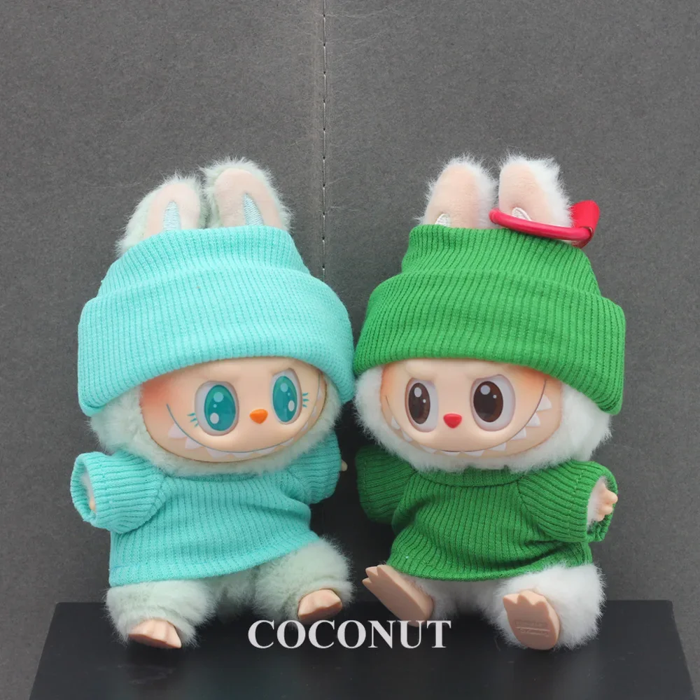 Labubu Ropa الخيوط محبوك ذات حواف قبعة البلوز محبوك تي شيرت إكسسوارات دمي Labubu الملابس العصرية #2