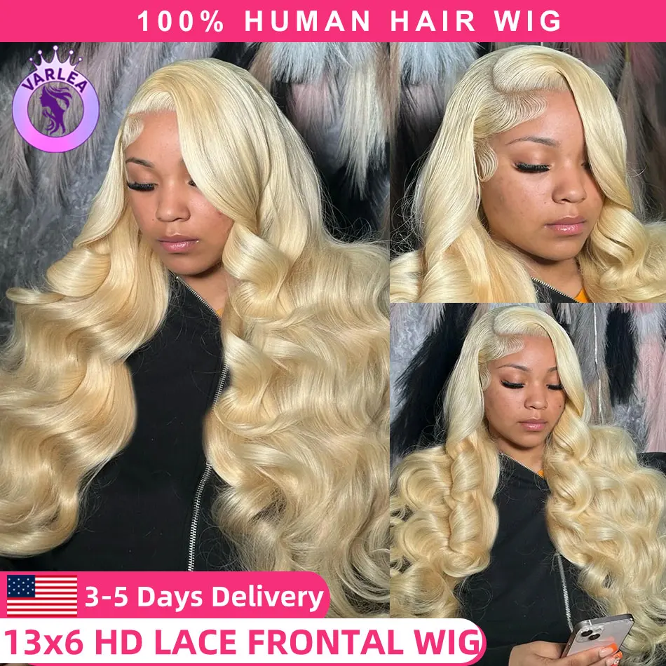 613 13x6 Lace Front Wig Human Hair Body Wave Blonde 13x4 Lace Front Wigs Pre Plucked 613 Blonde Body Wave Human Hair Wigs