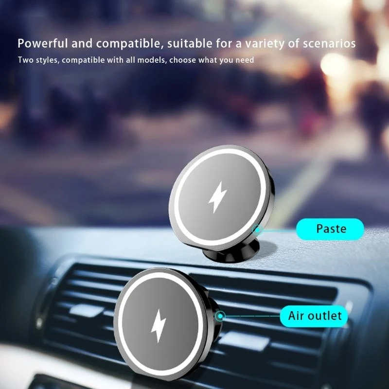 Stylish and Portable Wireless Charging Wireless Car Cradle for phone 12mini 12 for Mac