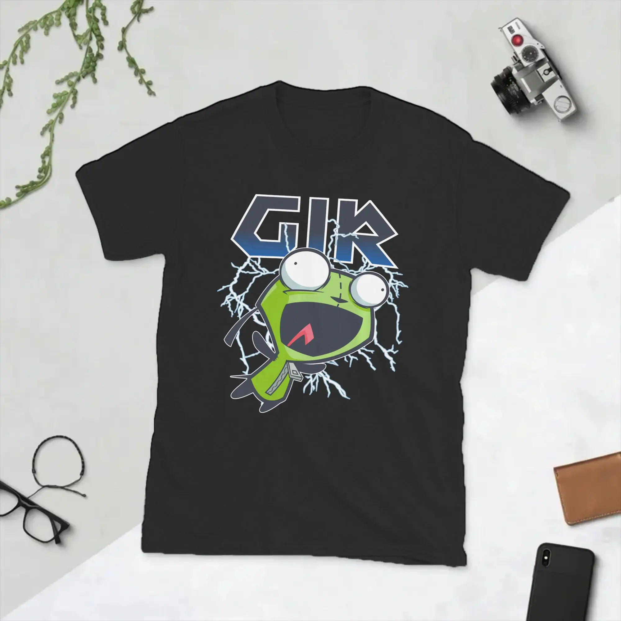 Cartoon Invaders Zim Gir T Shirts Men's  Pure Cotton Leisure T-Shirts O Neck  Tee Shirt Short Sleeve Clothing Gift Idea