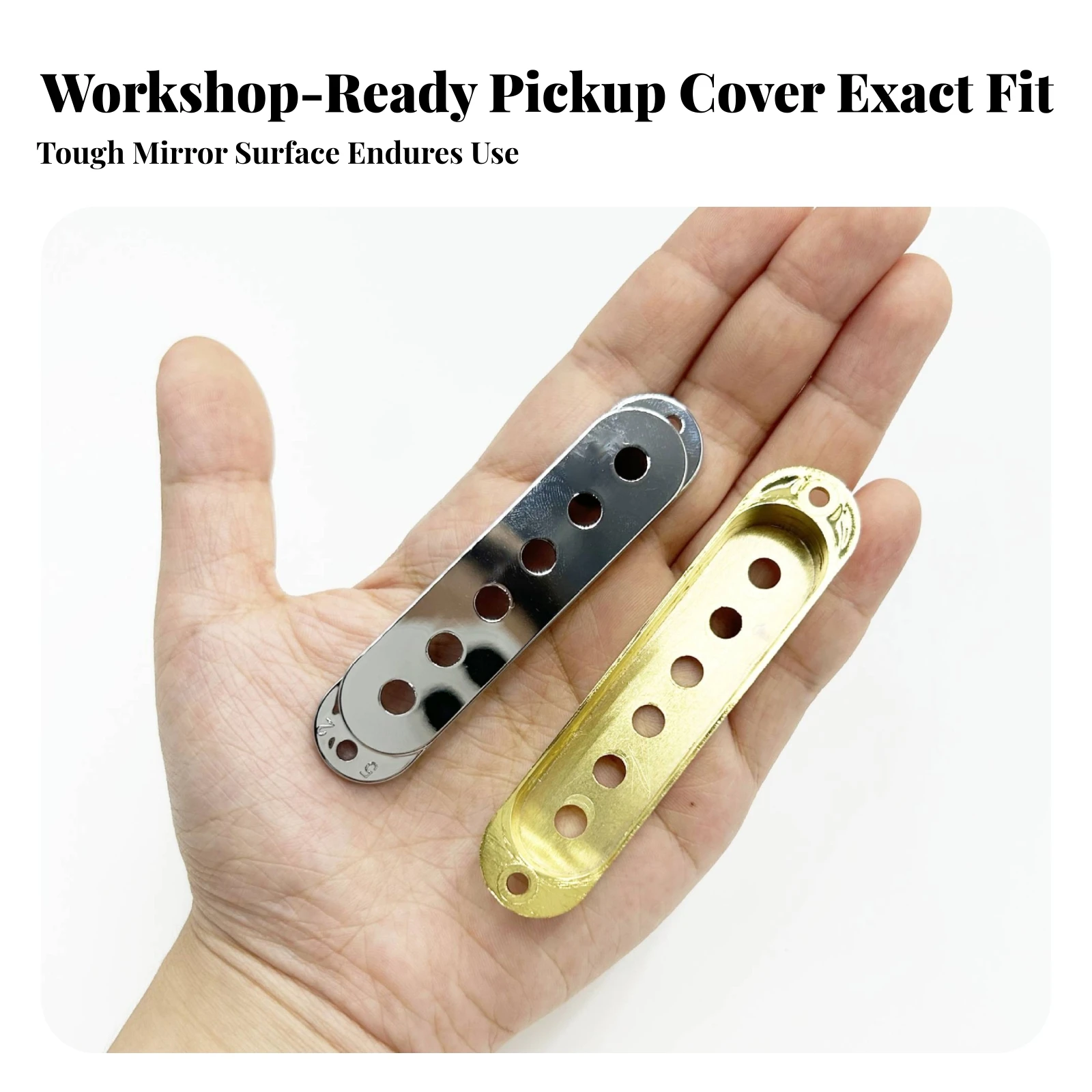 Single-Coil Pickup Cover Replacement Guitar Pickup Cover with Pole Holes Hardware Easy to Install Lightweight for Guitarists