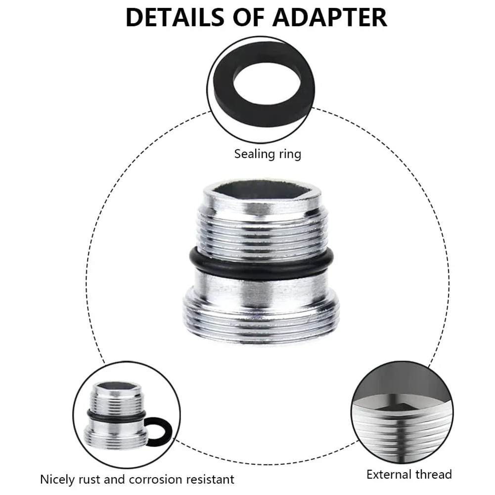Chrome-plated Male Thread Male Thread Replacement Parts M M Male Thread Water Tap Adapter Bathroom Accessories