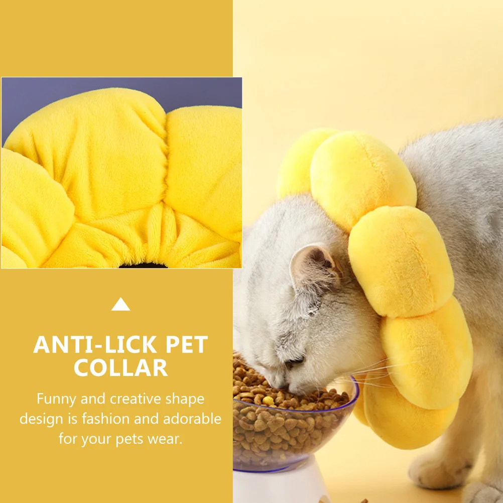 

1pc Pet Collar For Cats Dogs, Funny Cartoon Anti-Lick Recovery Neck Collar, Soft Durable Protective Cat Dog Collar, Bright