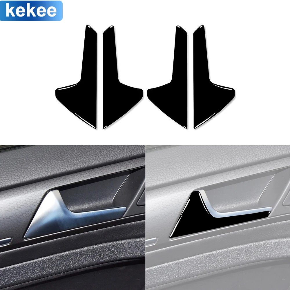 

For Volkswagen Golf 7 GTI Mk7 2013 2014 2015 2016 2017 Door Handle Trim Panel Cover Piano Black Sticker Car Interior Accessorie