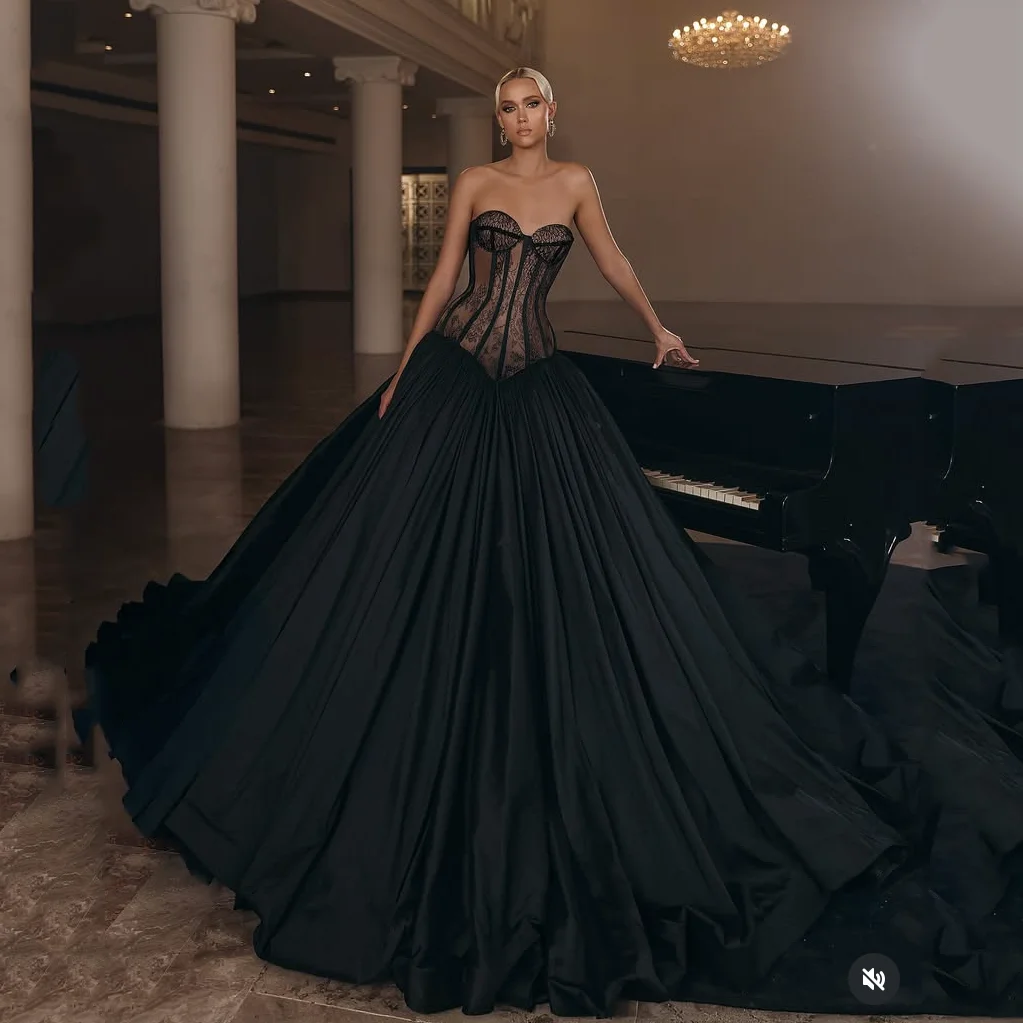 

Elegance Off Shoulder Long Formal Dress Lace Spaecial Occasion Dresses Pleat High Couture Party Gown Sweetheart Customized