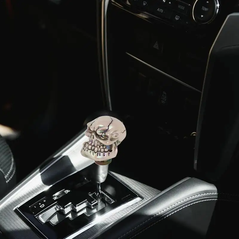 Gear Shift Stick Handle Skull Car Shift Knob Gear Cover Skull Modified Interior Gear Lever Decoration Fit Most Manual Automatic