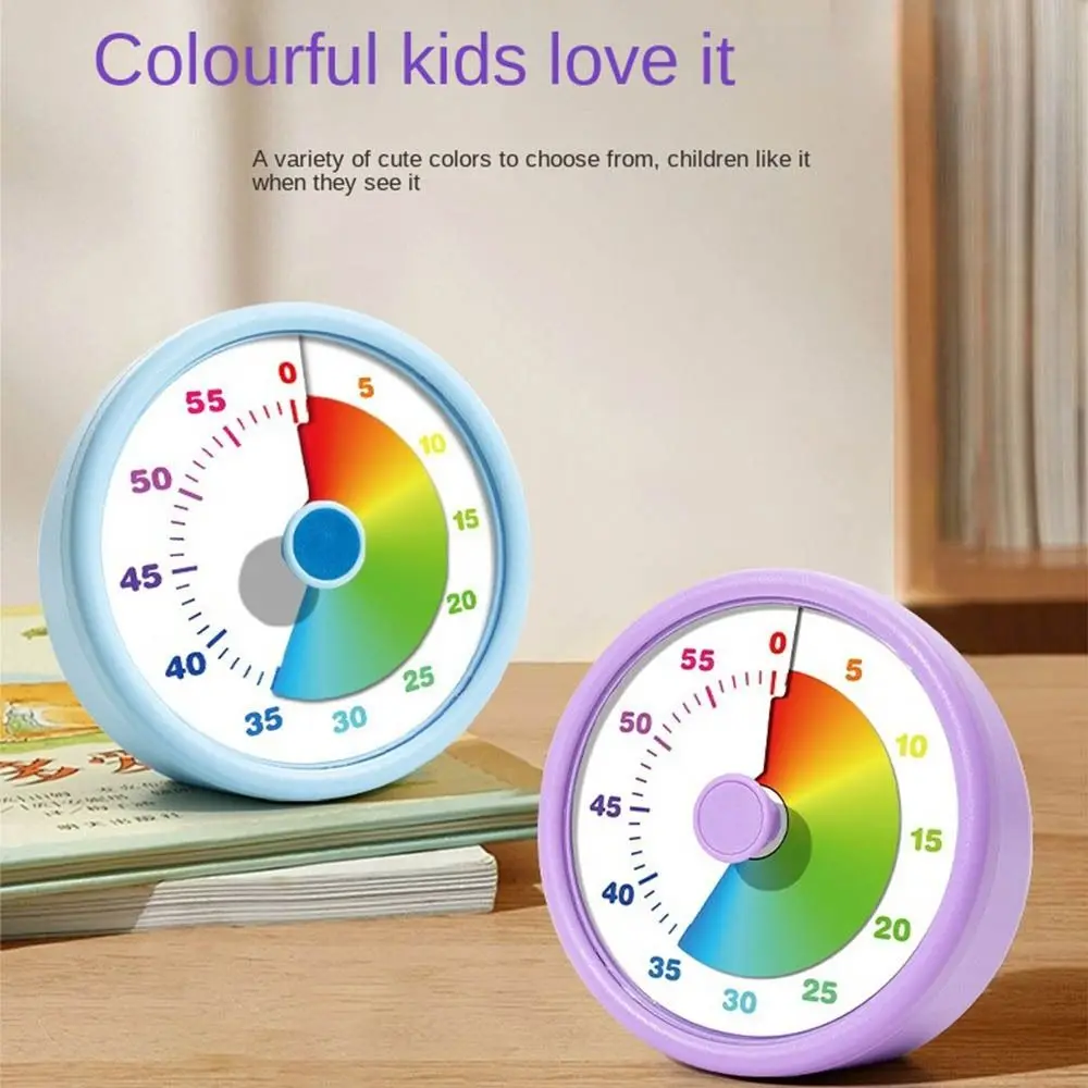 

Self-discipline Kitchen Timer Visualization Time Manager Round Visual Timer Ultra Silent 60 Minutes Countdown Alarm Clock
