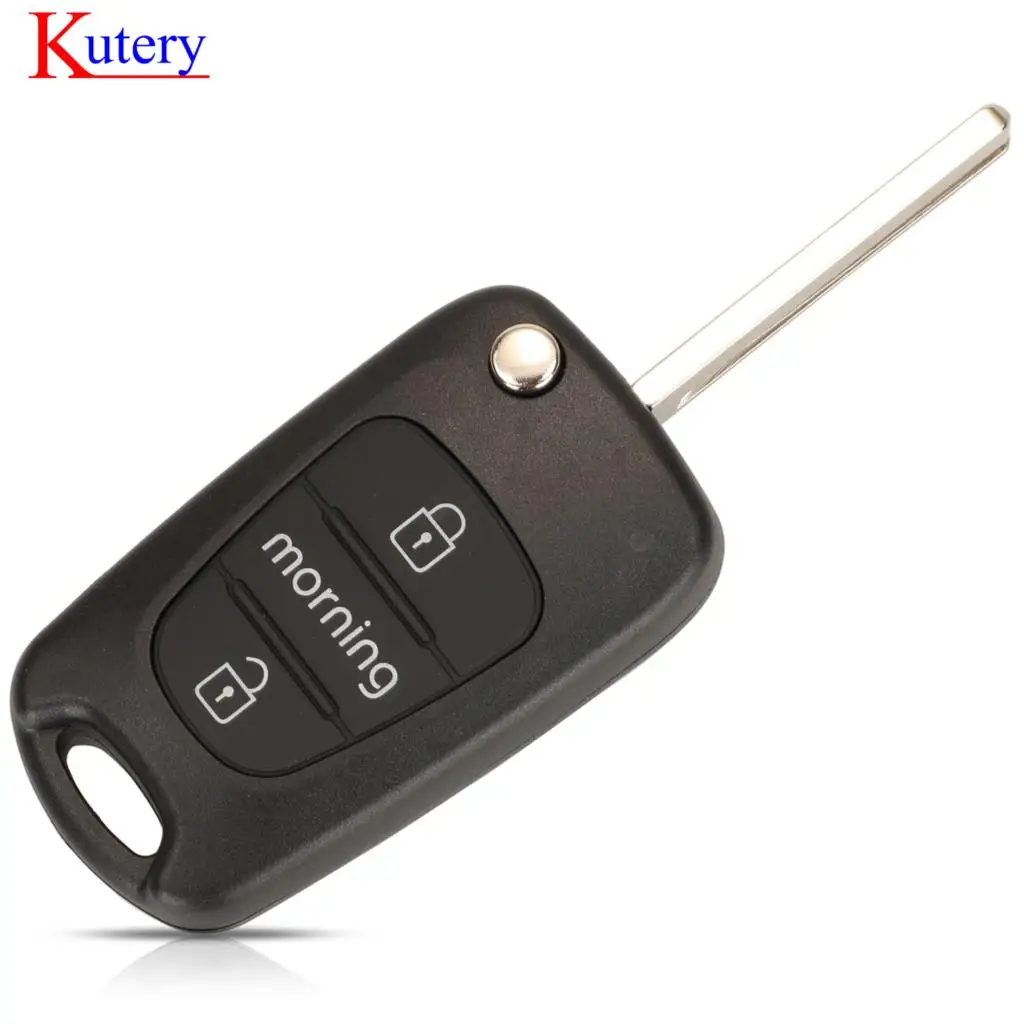 jingyuqin 3BTN Flip Remote Car Key Case For Kia Morning Picanto Sportage Rio 3 K2 K5 Ceed Cerato Soul Hyundai I20 I30 Accent