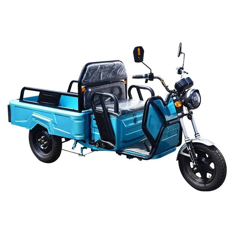 Factory Hot Selling Best Cargo E Trike 60V 800W Heavy  3 Wheel Electric  12" Fat Tire Adult  Delivery Tricycles For view 4