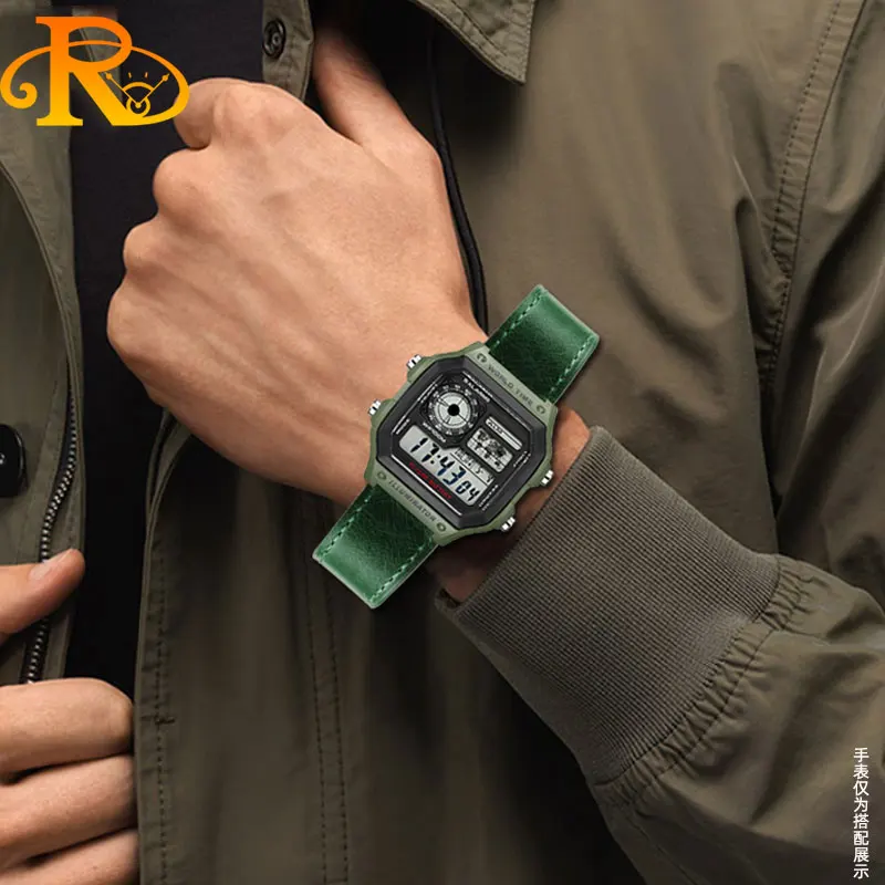 Pasek z prawdziwej skóry do Casio G-Shock AE-1200WH/1300/1000/A159 A159 A158W A168 / F91w AE1200 męski pasek do zegarka w stylu retro