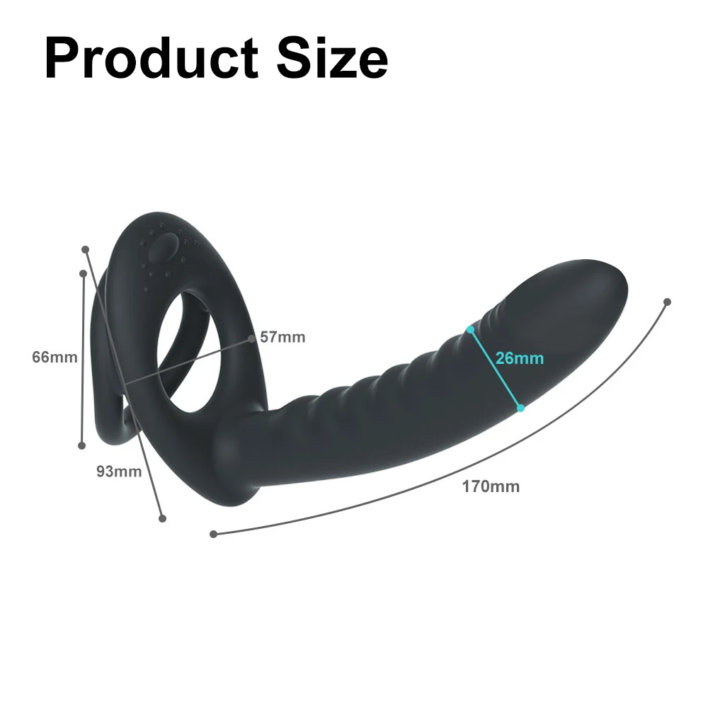 Vibrador masculino de 10 frequências, controle remoto sem fio, dupla penetração, plugue anal, massagem peniana, plugue vaginal, brinquedos sexuais