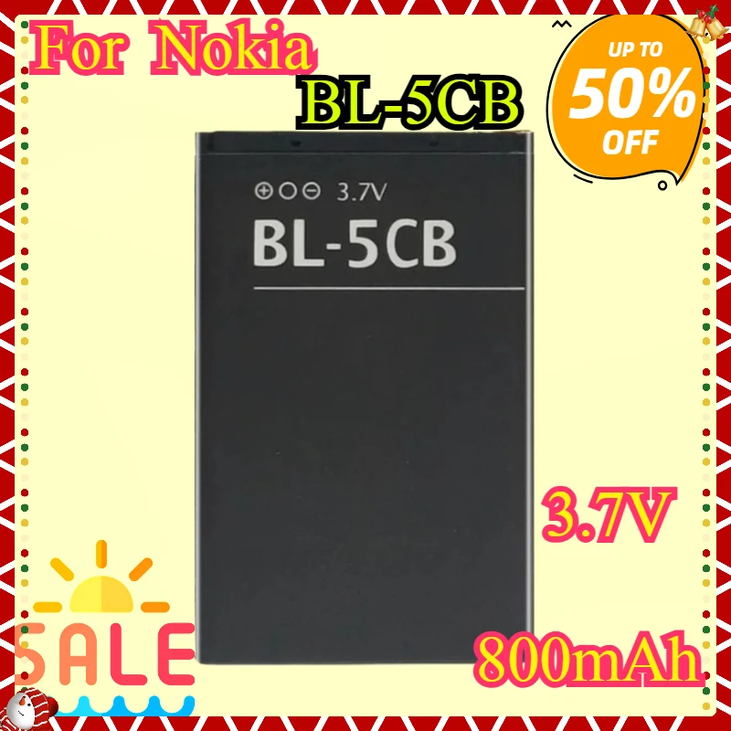 

New BL-5CB Replacement Battery For Nokia 105 106 107 1050 3100 5130 BL5CB 800MAh