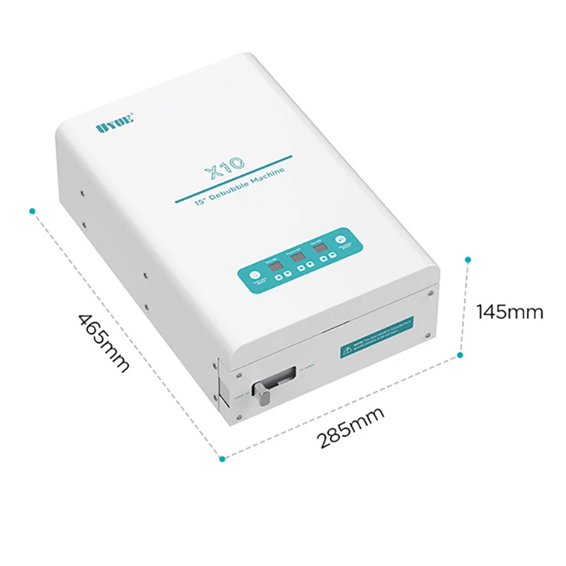 UYUE X10 Defoaming Machine, 15 Polegada Tela LCD, Removedor De Bolha De Ar Para O Telefone, Tablet, Remova A Bolha, Vidro OCA, Remodelar A Ferramenta De Reparo