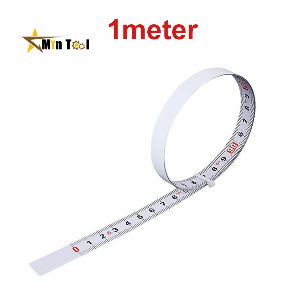 Self-Adhesive Tape Stainless Steel Workbench Ruler Adhesive Backed Tape Measure Metric Scale Rust-Proof Durable Ruler Tool