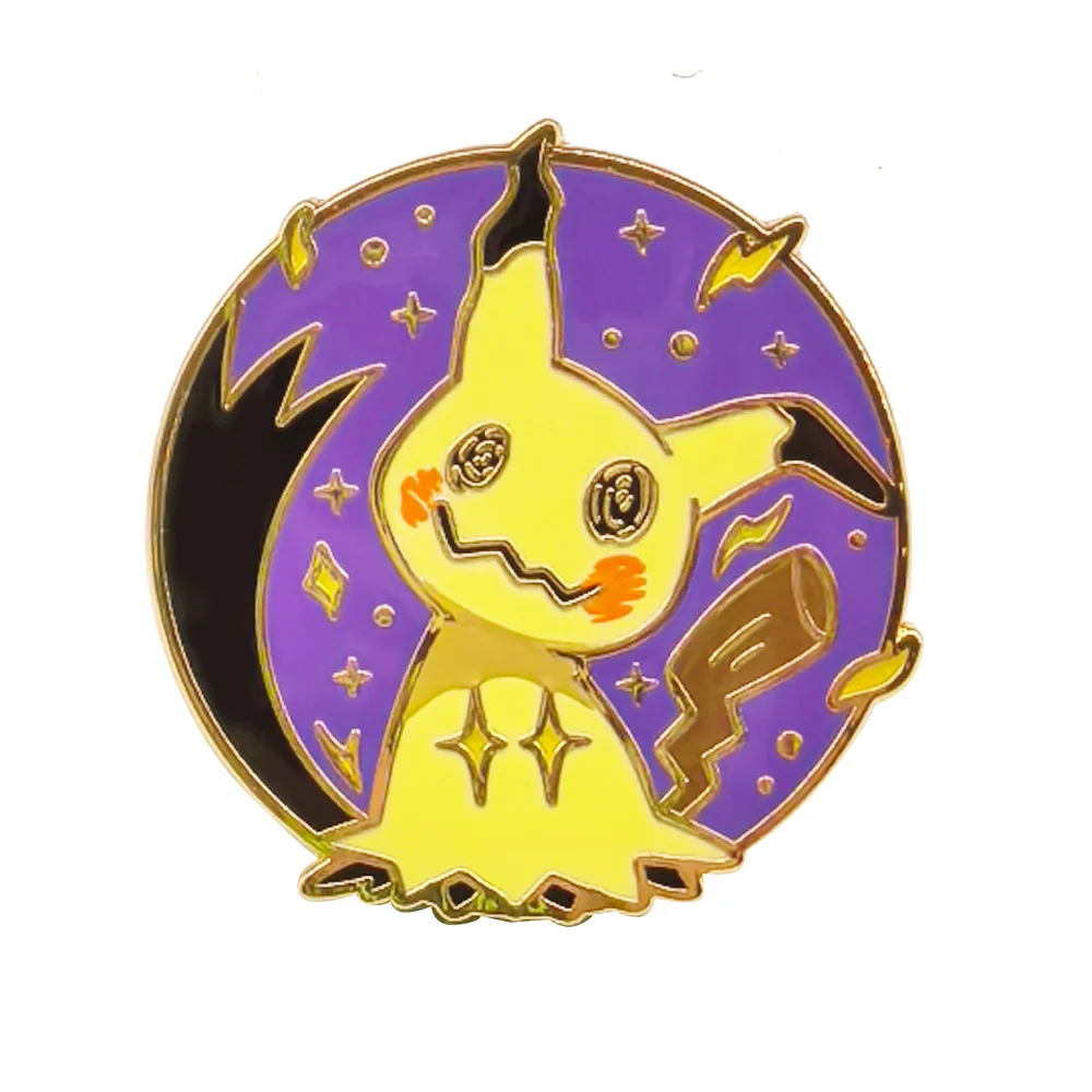 Mimikyu Abzeichen Anime Geistermonster Anstecknadeln Japanisches Spiel Anhänger Broschen für Tasche Rucksack Kleidung Revers ACG Cosplay Spielzeug Geschenk Deko – Detail 6