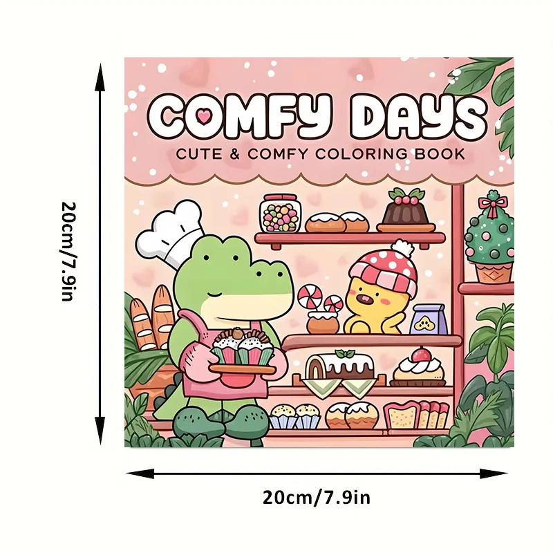 28 Pages Comfy Day Coloring Book for Adult Stress Reduction | Colouring Book for Stress Relief and Mood Reduction Valentine