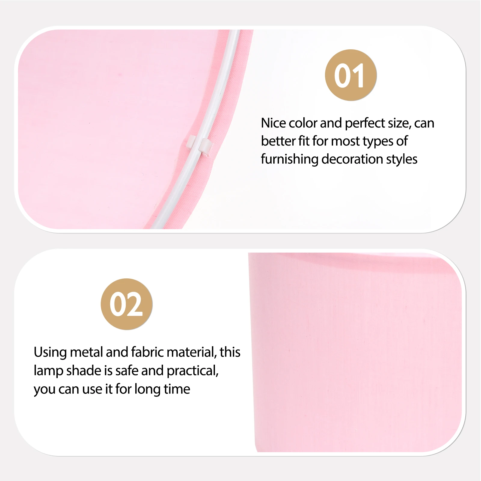 

1 Pcs Small Fabric Lampshade Desk Lamp Shade Detachable Hook and Loop Lighting Accessory