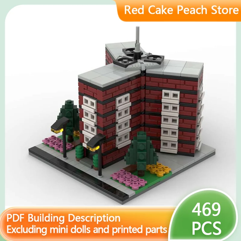 

City Street View Model MOC Building Bricks Community Apartments Modular Technology Children Holiday Gifts Assemble Toys Suit