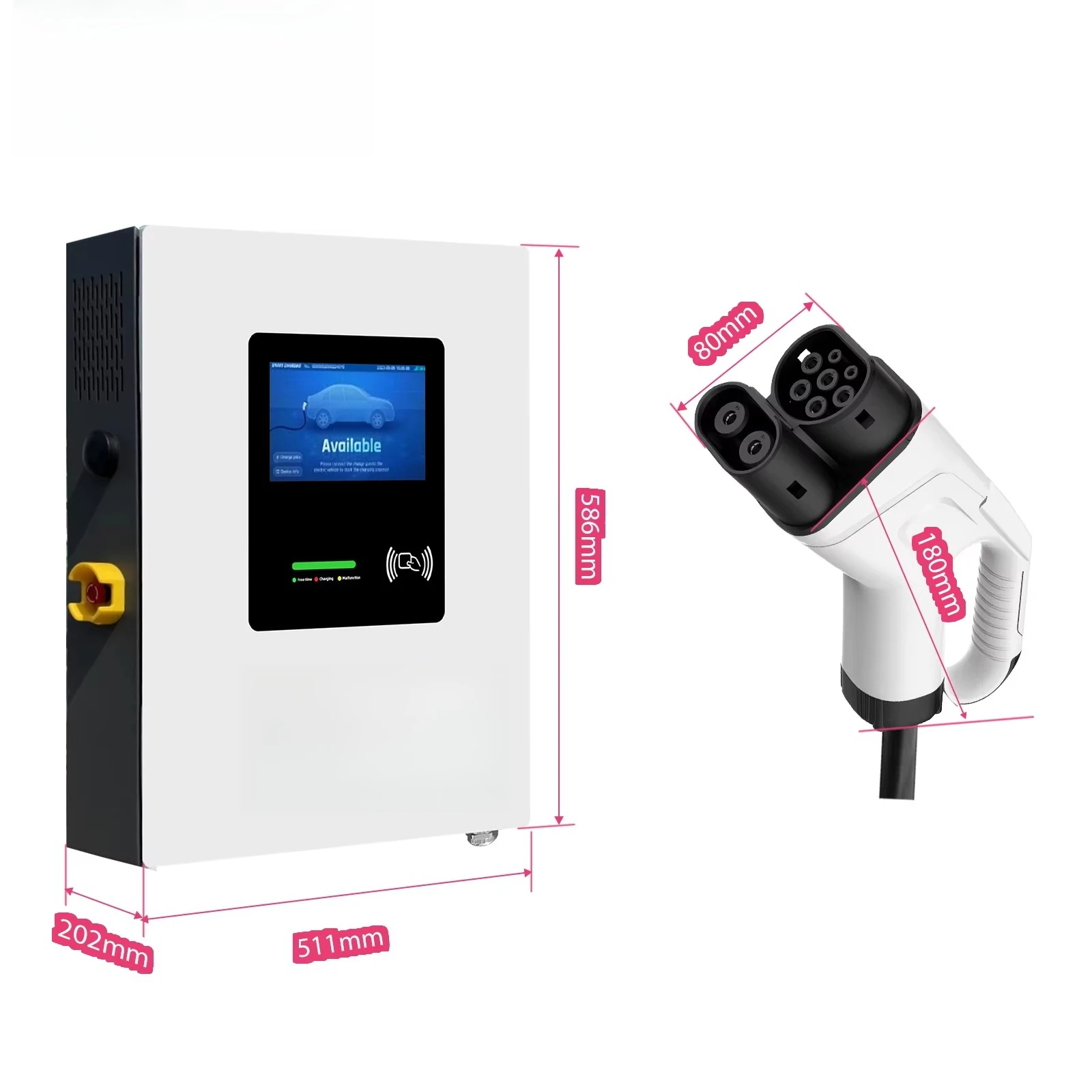 

Wall Mounted Charging Pile 20Kw 30Kw 40Kw Dc Electric Vehicle Charger Ccs1 Ccs2 Gbt Home Commercial Fast Charging Station Wifi