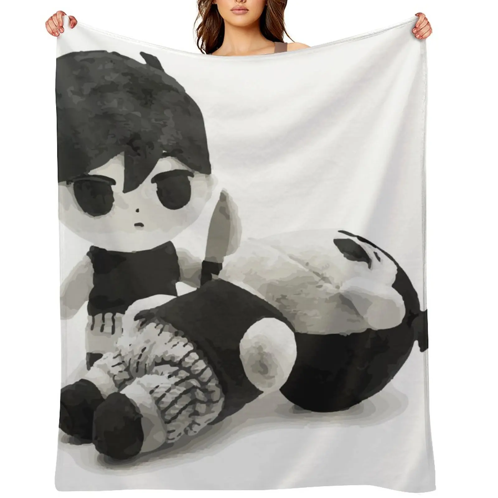 Omori Plush Throw Blanket Decorative Beds Luxury Throw Travel Sofa Throw Blankets