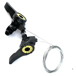 Manette de vitesse au pouce avec câble intérieur pour VTT, manettes à montage supérieur pour vélos de montagne et de route, levier de vitesse, 3 vitesses x 5 vitesses, 6/7 vitesses, 1 paire