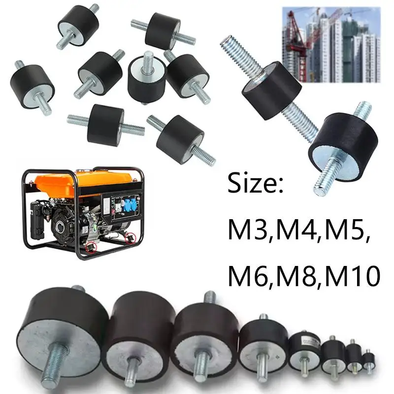 4/8pcs Anti Vibration Silentblock Boat Car Bobbin Rubber Mounts Male Tools M3 M4 M5 M6 M8 M10 Rubber Mounts Shock Damper