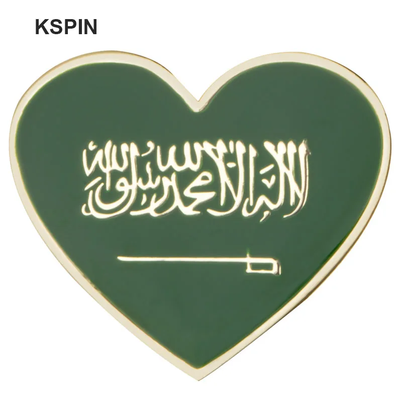 5pcs a lot Saudi Arabia Flag Laple Pin Badge Brooch