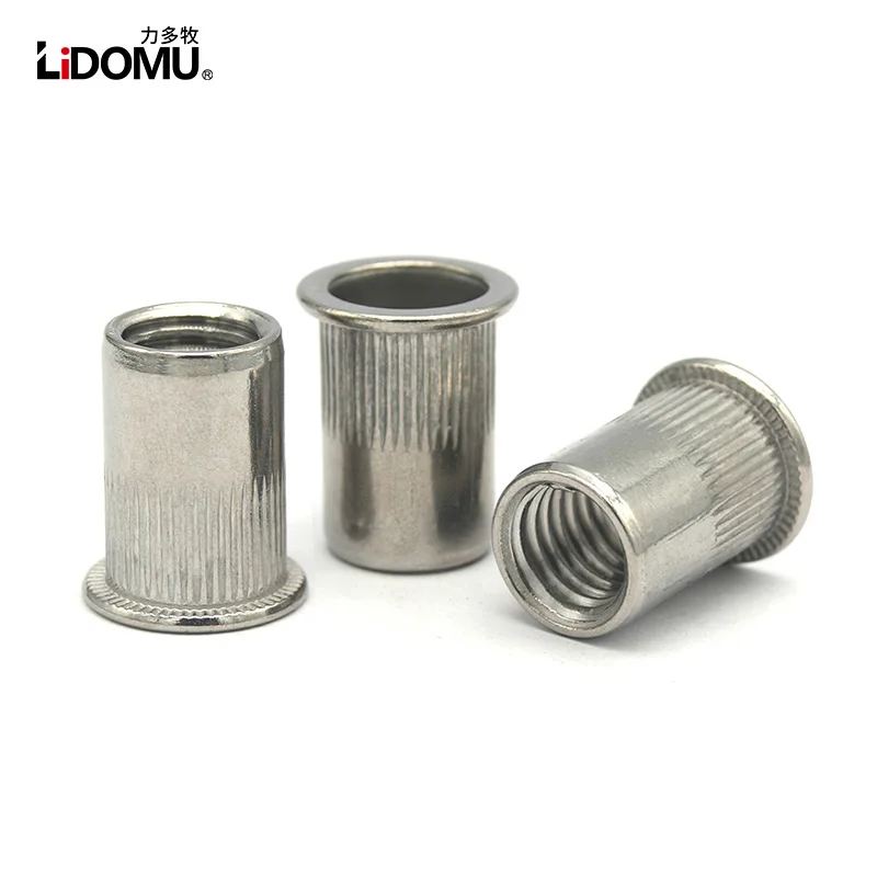 10/20Pcs Stainless Steel Rivet Nuts Countersunk Flat Head Set Nuts Insert Nut Threaded Rivet Rivet Nuts