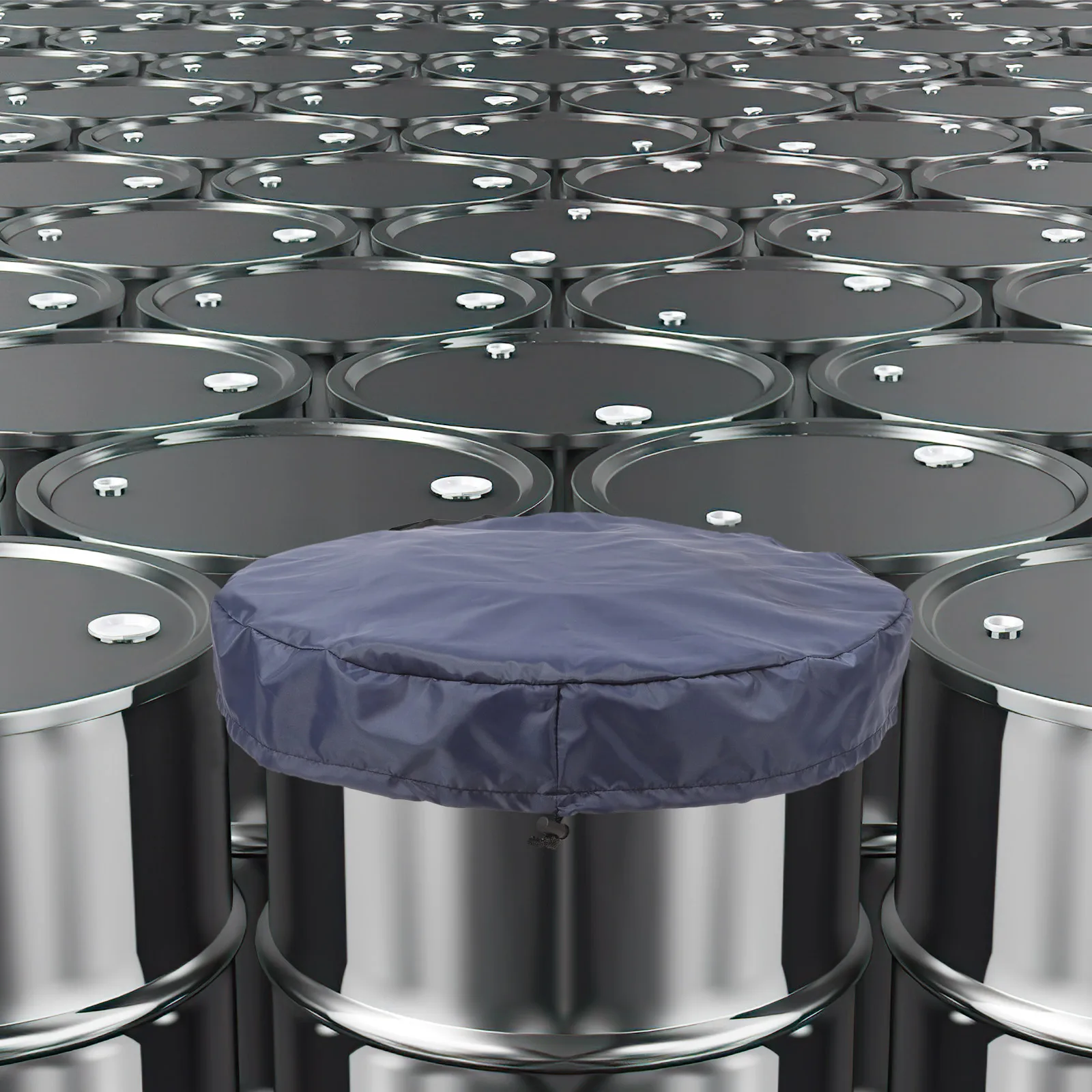 

Waterproof Oxford Cloth Bucket Cover Outdoor Water Barrel Protective Cover Rain Drum Lid with Drawstring Rain Bucket Covers