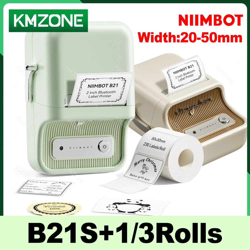 Niimbot B21 Mini Adhesive Label Printer Wireless Portable Thermal inkless Maker Photo Papers Barcode Price Tag Sticker For Home