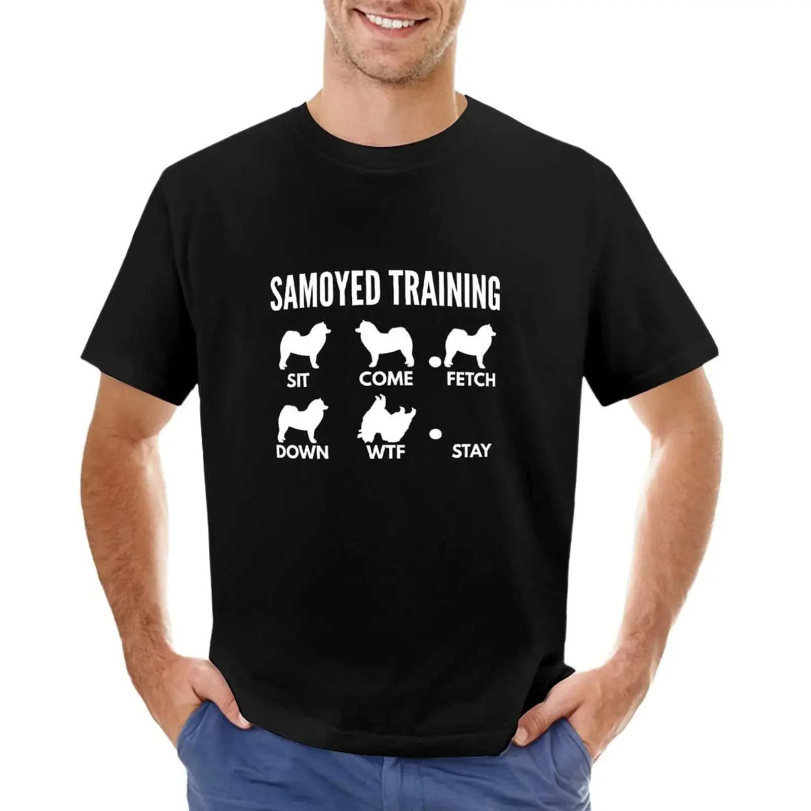 Samoyed Training - Samoyed Tricks T-shirt plain summer top summer tops mens workout shirts