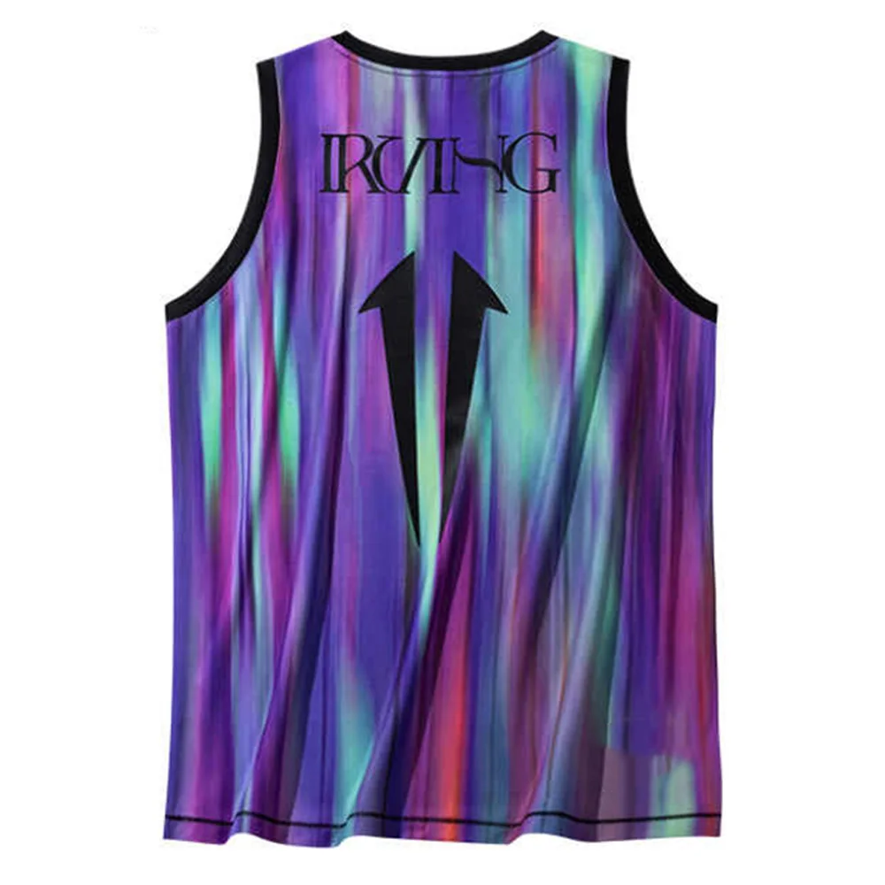 ايرفينغ كرة السلة تانك القمم 2024 موضة جديدة كرة السلة جيرسي التجفيف السريع تنفس الجولة الرقبة فضفاضة تي شيرت رياضي غير رسمي #1