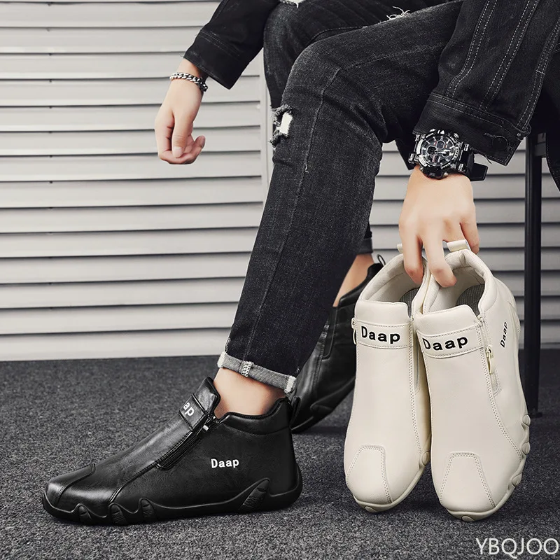 

Мужская обувь, осень 2026, новая повседневная рабочая обувь с высоким берцем, Zapatillas Trend, уличная универсальная уличная походная обувь, обувь