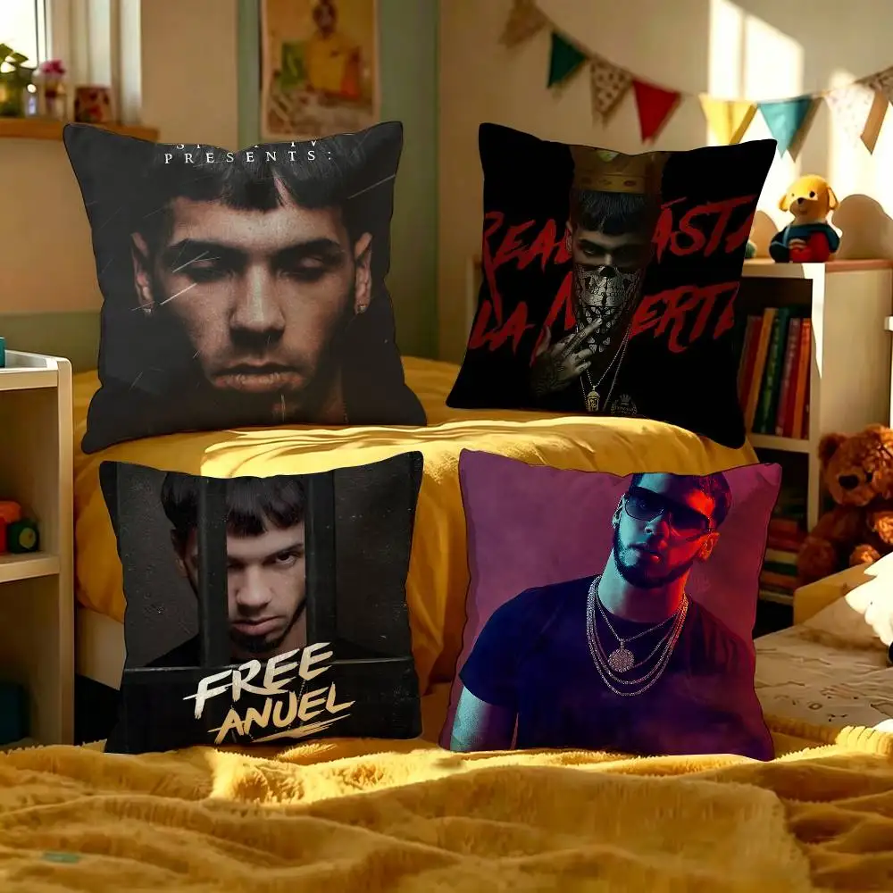 Rapper A-Anuel AA Personalized Pillow Cover Kids Bedroom Wild Party Decor Pillowcase kid Birthday shower Gift