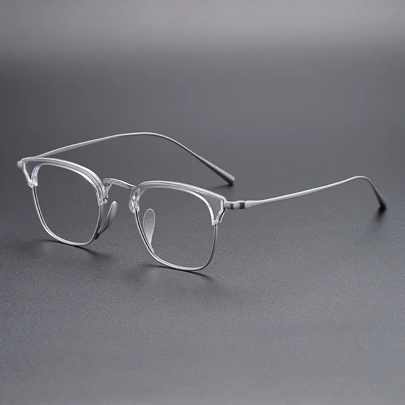 男性と女性のための手作りの処方眼鏡正方形の光学フレーム高級透明高品質