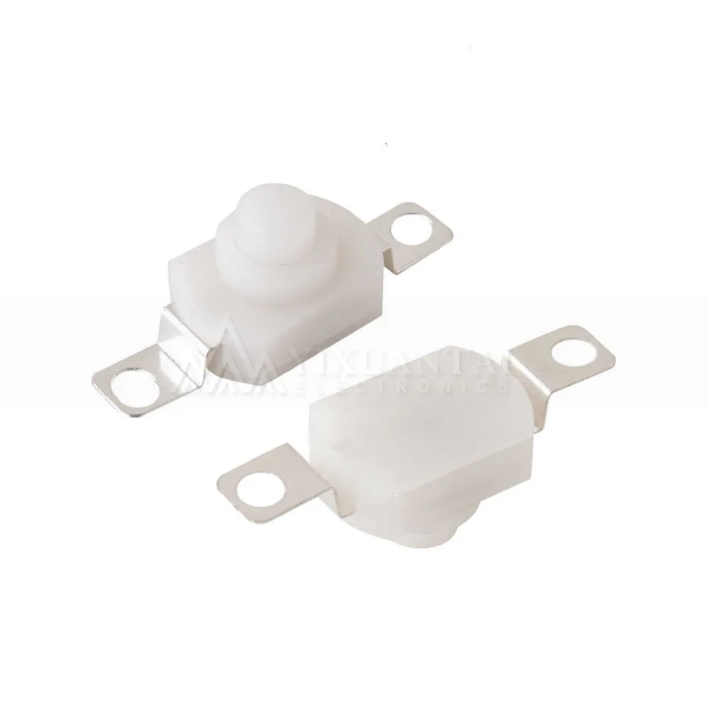 10Pcs flashlight switch 12X8 button self-locking patch table lamp power control small switch