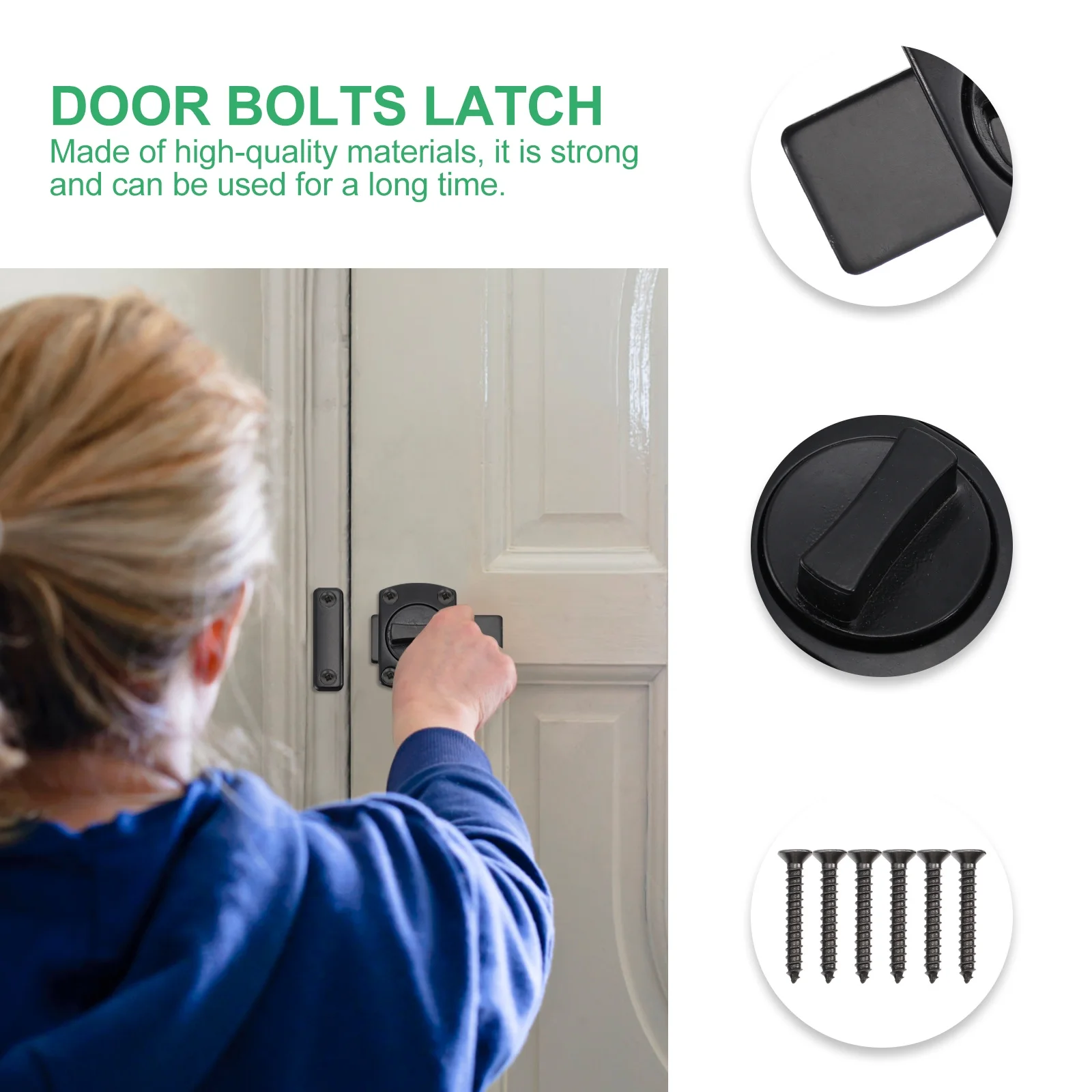 

1pc Door Bolts Latch Heavy Duty Sliding Door Lock For Home Furniture Gate Security Anti-Theft Bolt Safety Accessory Hardware